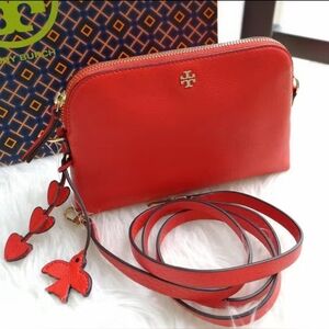 TORY BURCH PERRY PEACE PEBBLED LEATHER CROSSBODY BAG HANDBAg
